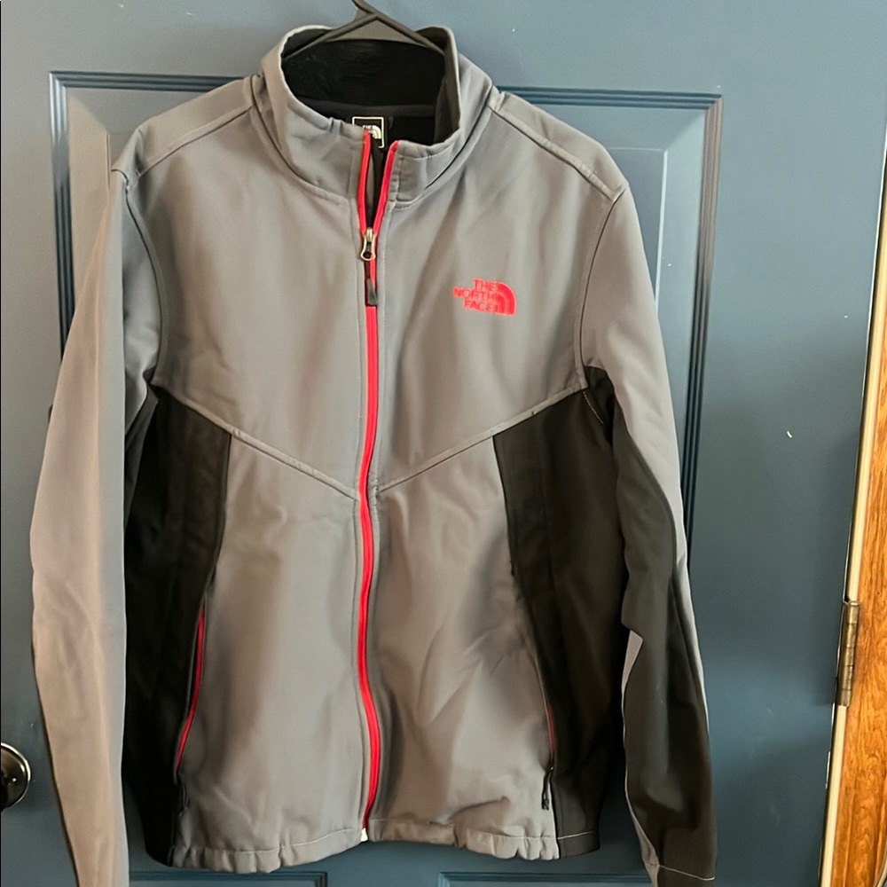 The North Face Gray and Red Jacket